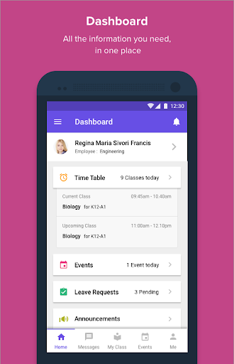 Android application School Management App - Fedena screenshort