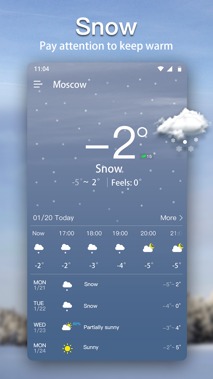 Android application Weather: Live Weather Forecast screenshort