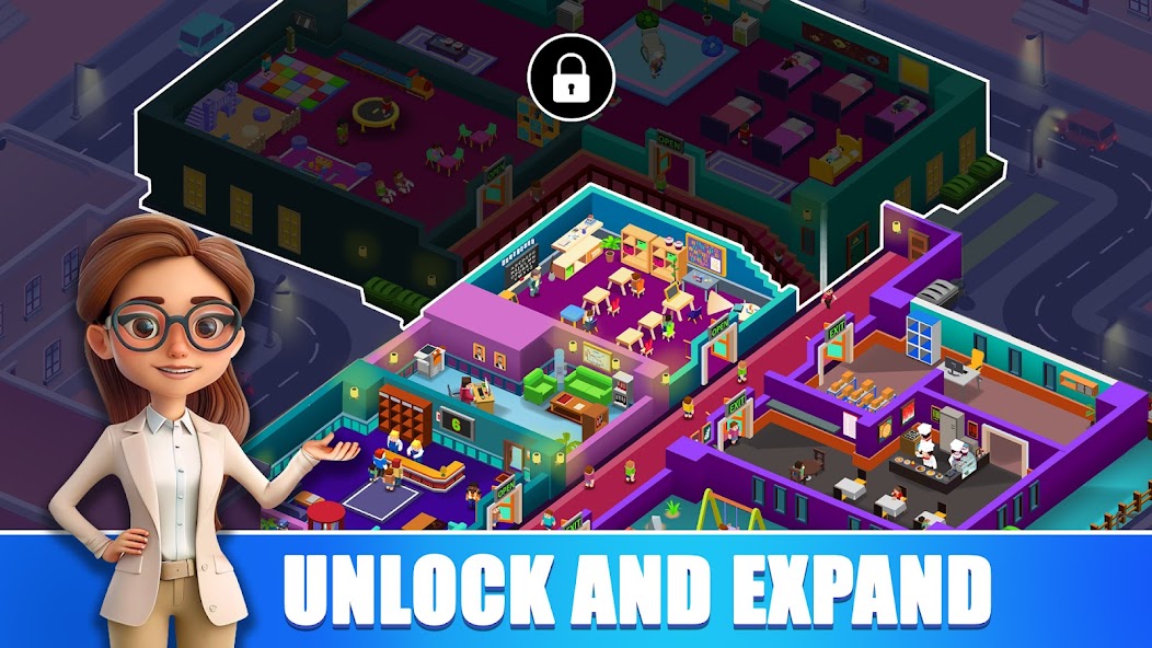 Idle Daycare Tycoon - Rich Me 7.2.2 APK + Mod (Unlimited money / Mod Menu) for Android