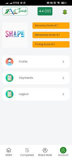 Android application ArtInside Users screenshort