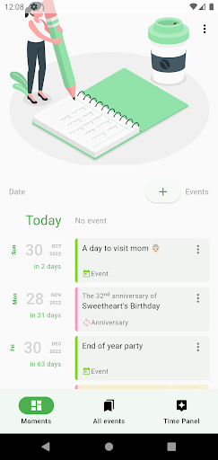 Android application Keep in Mind screenshort