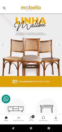 Android application Mobello Móveis screenshort