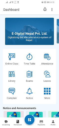 Android application East Point English Boarding Sc screenshort