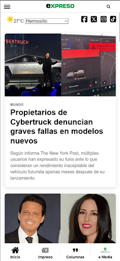 Android application Expreso screenshort