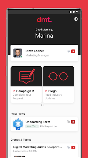 Android application Digital Media Team Portal screenshort