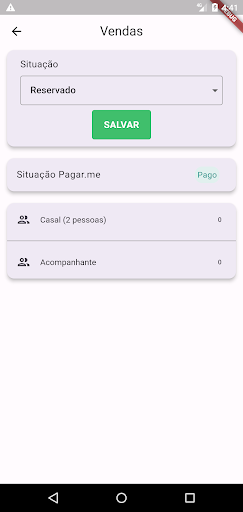 Android application Por do Sol screenshort