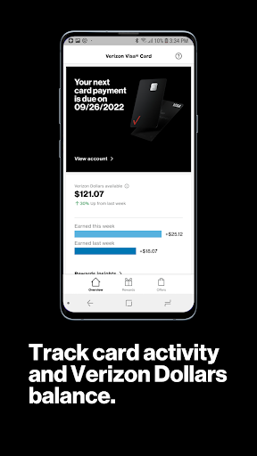 Verizon Visa Card Screen 2