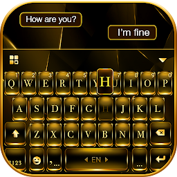 Ikonbillede Black Gold Glow Tastatur