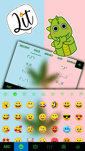 Pastel Weed Leaf Keyboard Back Screen 3
