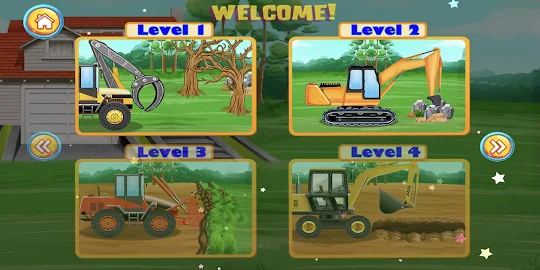 建設車両とトラック-子供向けゲーム