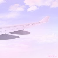 Pastel airplane landscape