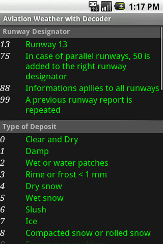 Snowtam Decoder Screen 3