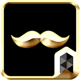 Simple Gold Mustache Widgetpack Launcher theme icon