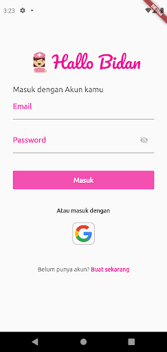 Android application New Hallo Bidan screenshort