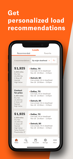Android application Schneider FreightPower® screenshort