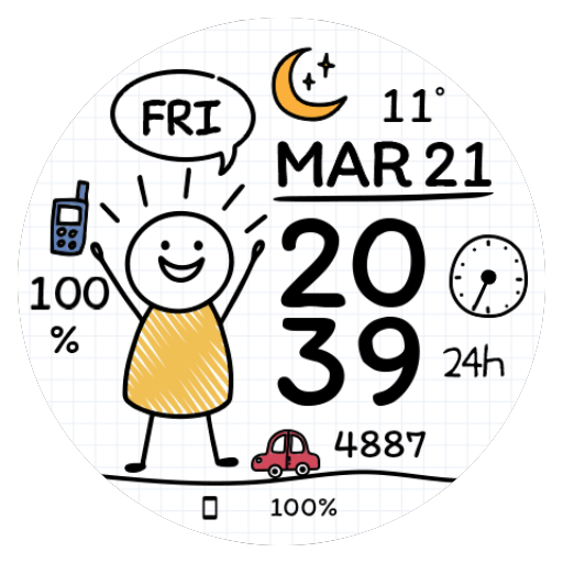 NW091 DIgital watch face