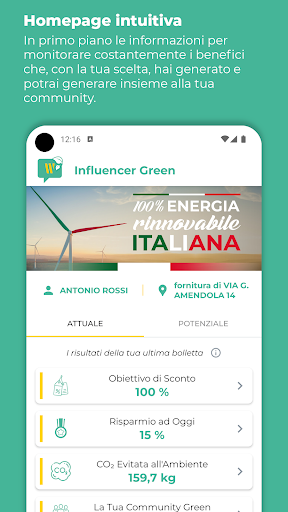 Android application Influencer Green screenshort