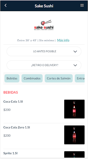 Android application Sake Sushi screenshort