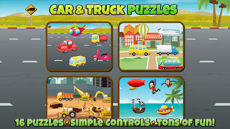 Car and Truck Puzzles For Kids - Screenshot Image