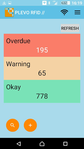 Android application PLEVO RFID screenshort