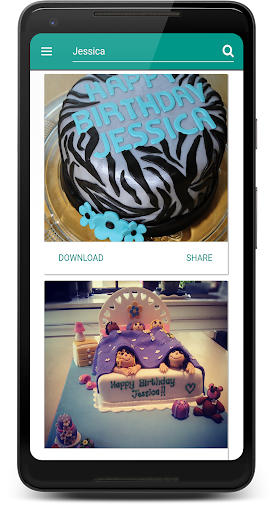 Android application Name on Birthday Cake 360 screenshort