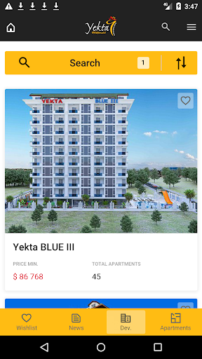 Android application Yekta Homes Property in Turkey screenshort