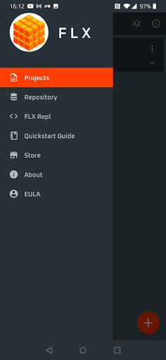 Android application FLX - Visual Programming screenshort