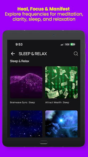 Screenshot of Thinkroot Energy Tuning Forks