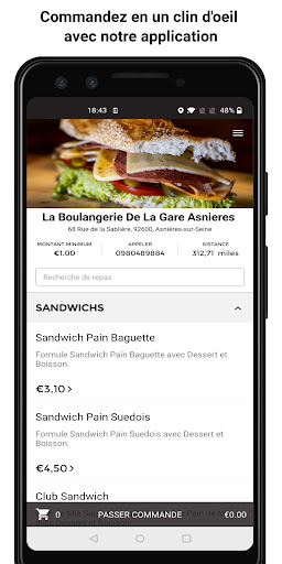 Android application La Boulangerie De La Gare screenshort