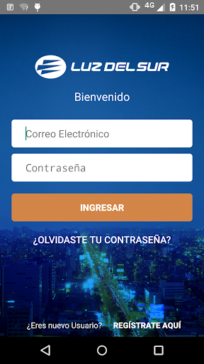 Android application Luz del Sur screenshort