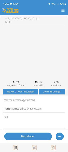 24XL Big file sharing Screen 3