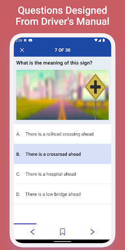 DC DMV Permit Practice Test Screen 2