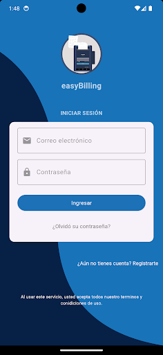 Android application easyBilling screenshort