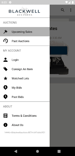 Screenshot of Blackwell Auctions