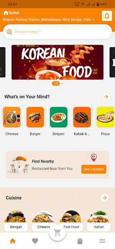 BiteFast - Food Delivery Screen 3