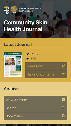 Android application Community Skin Health Journal screenshort