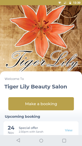 Android application Tiger Lily Beauty Salon screenshort