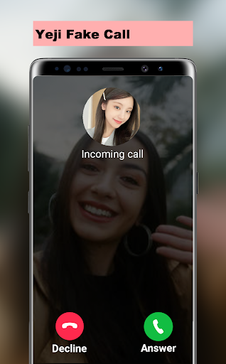 Android application Yeji Fake Call screenshort