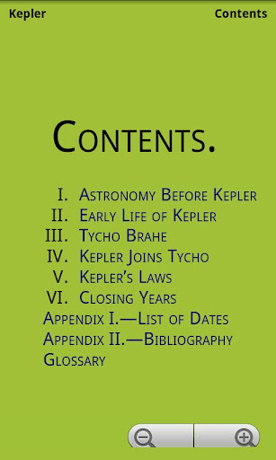 Android application Kepler screenshort