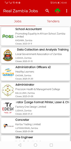 Real Zambia Jobs Screen 2