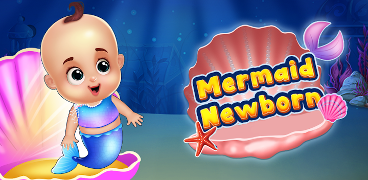 Newborn mermaid baby care game
