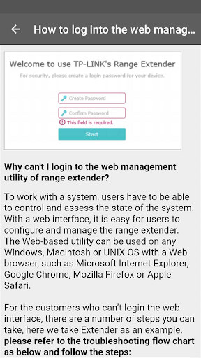 Android application tp link wifi extender guide screenshort