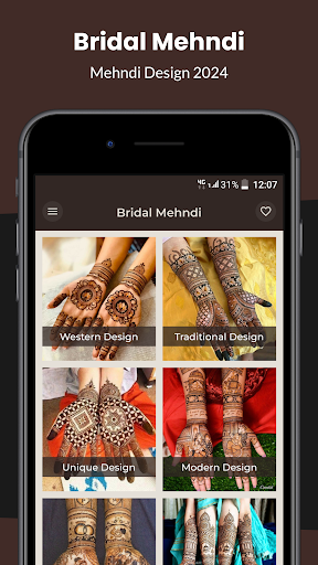 Android application Bridal Mehndi Design 2024 screenshort