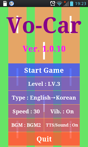 Android application English Korean Word Study Game screenshort