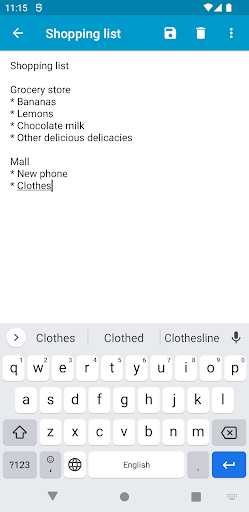 Notepad Screen 2