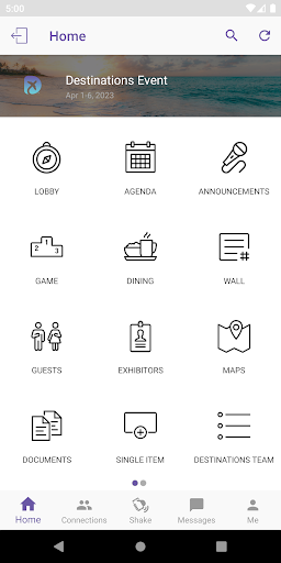 Destinations Inc. Screen 3