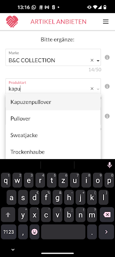 Android application Stuffle screenshort