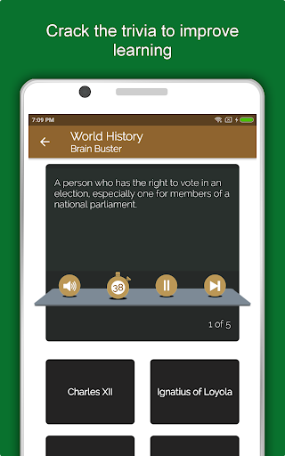 Screenshot of World History Dictionary App