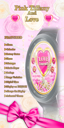 Pink Tiffany Love - Watchface Screen 2