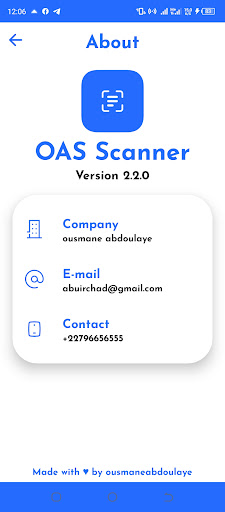 Android application OAS Scanner screenshort